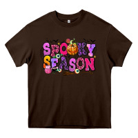 Chocolate Brown Spooky season Halloween Heavy Core Tee - RanaPortraitStore