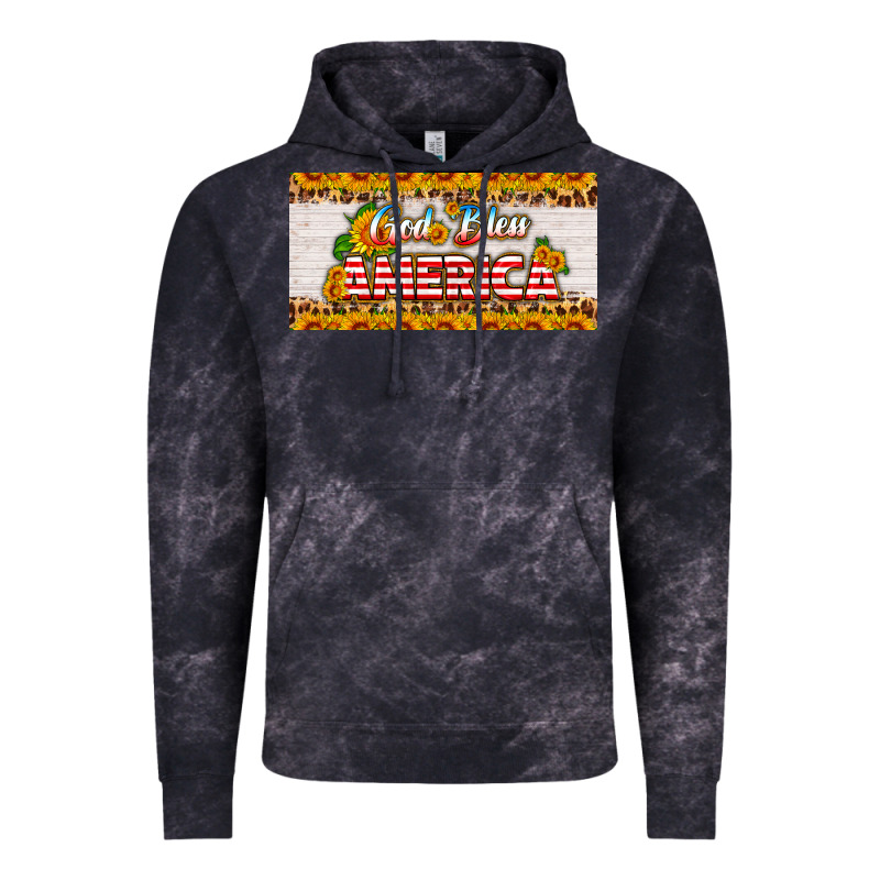 God Bless America Sunflower License Plate Vintage Hoodie by HRA Design Shop | Teevron