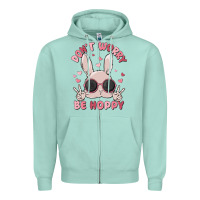 Seafoam don't worry be hoppy Zipper Hoodie - MaliasSmallBusiness