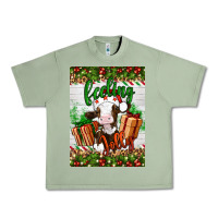 Oil Green Christmas feeling jolly cow Urban Heavy Tee - Artiststas
