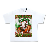 White Christmas feeling jolly cow Urban Heavy Tee - Artiststas