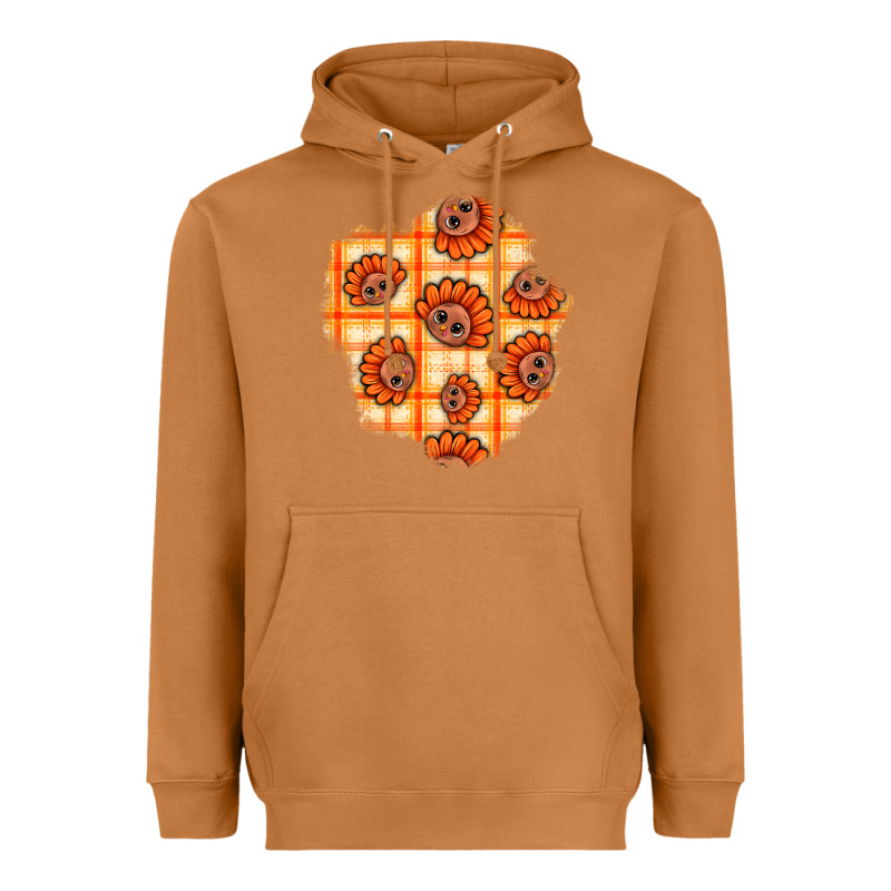 Thanksgiving Turkey With Tartan Patch Heavyweight Hoodie by BundleAndBundleShop | Teevron