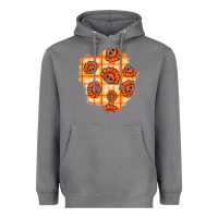Storm Thanksgiving Turkey With Tartan Patch Heavyweight Hoodie - BundleAndBundleShop