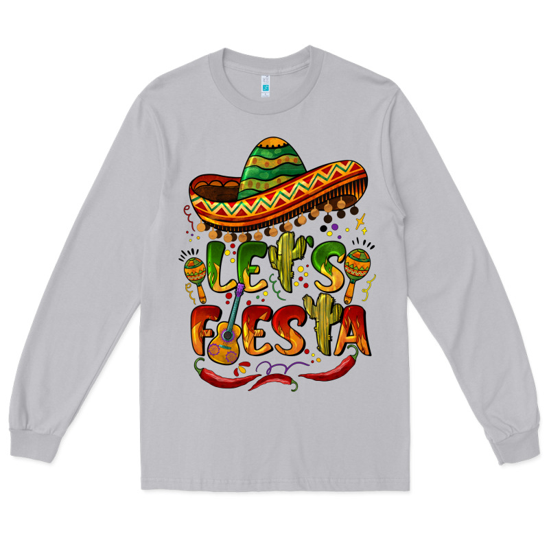 Let's Fiesta Mexican Hat Long Sleeve Tee by BarkalooDesign | Teevron