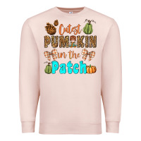 Pale Pink cutest pumpkin in the patch Premium Sweatshirt - BundleAndBundleShop