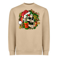 Mushroom christmas skull and gift Heavyweight Sweatshirt - AdoDesignShop