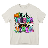 Cream Thick thighs spooky vibes Heavy Core Tee - RanaPortraitStore