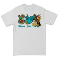 Dove Grey peace love horses tbw Premium Tee - texasbilliewilder