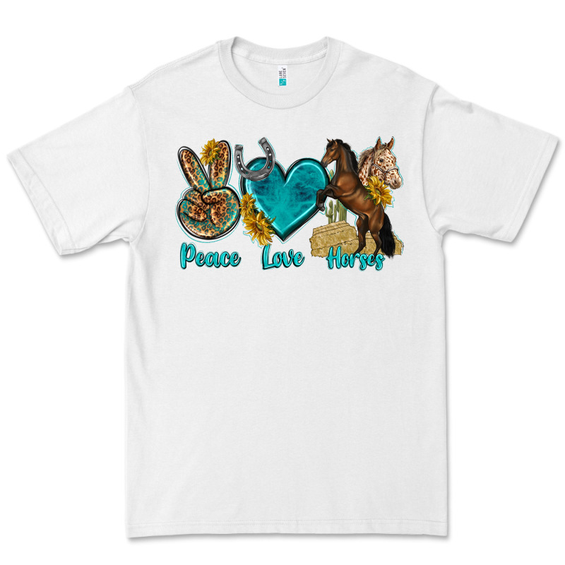 Peace Love Horses Tbw Premium Tee by texasbilliewilder | Teevron