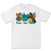 White peace love horses tbw Premium Tee - texasbilliewilder