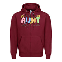 Burgundy being an aunt makes my life complete Zipper Hoodie - MaliasSmallBusiness