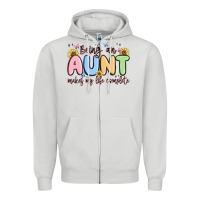 Dove Grey being an aunt makes my life complete Zipper Hoodie - MaliasSmallBusiness