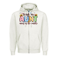 Oatmeal Heather being an aunt makes my life complete Zipper Hoodie - MaliasSmallBusiness