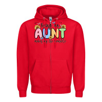 Red being an aunt makes my life complete Zipper Hoodie - MaliasSmallBusiness