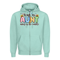 Seafoam being an aunt makes my life complete Zipper Hoodie - MaliasSmallBusiness