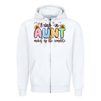 White being an aunt makes my life complete Zipper Hoodie - MaliasSmallBusiness