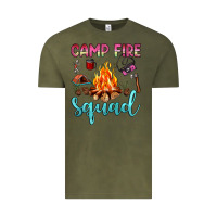 Vintage Olive camp fire squad Vintage Tee - JahusDesignShop