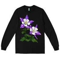 Black rocky mountain columbine Long Sleeve Tee - LillyAllenDesigns