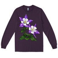 Plum rocky mountain columbine Long Sleeve Tee - LillyAllenDesigns