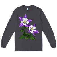 Smoke rocky mountain columbine Long Sleeve Tee - LillyAllenDesigns