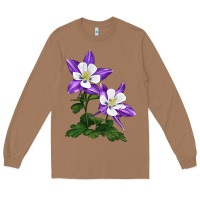 Toasted Coconut rocky mountain columbine Long Sleeve Tee - LillyAllenDesigns