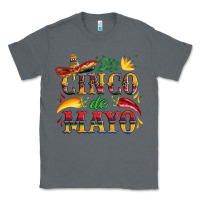 Charcoal Heather cinco de mayo with pepper and sombrero Classic Tee - Artiststas