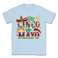 Dusty Blue cinco de mayo with pepper and sombrero Classic Tee - Artiststas