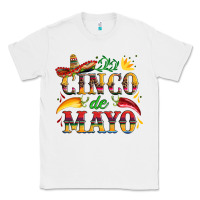 White cinco de mayo with pepper and sombrero Classic Tee - Artiststas