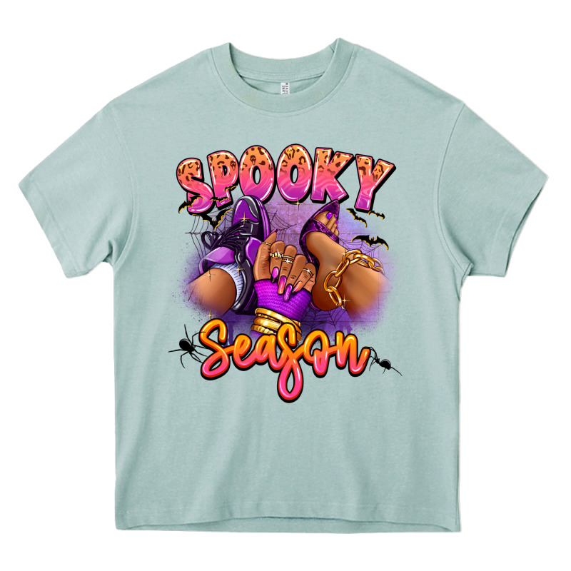 Spooky Season Sneaker And Heel Afro Woman Heavy Core Tee by RanaPortraitStore | Teevron