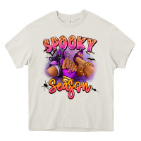 Cream Spooky season sneaker and heel afro woman Heavy Core Tee - RanaPortraitStore