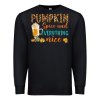Black pumpkin spice and everything nice Premium Sweatshirt - BundleAndBundleShop