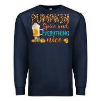Navy pumpkin spice and everything nice Premium Sweatshirt - BundleAndBundleShop