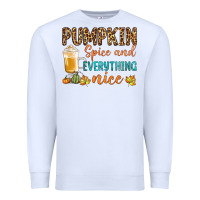 White pumpkin spice and everything nice Premium Sweatshirt - BundleAndBundleShop