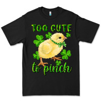 Black Too Cute To Pinch Chick Premium Tee - RanaPortraitStore