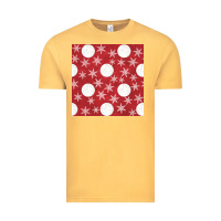 Vintage Mustard christmas snow flakes seamless pattern Vintage Tee - BundleAndBundleShop
