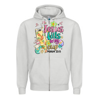 Dove Grey easter jesus fills my cup Zipper Hoodie - MaliasSmallBusiness