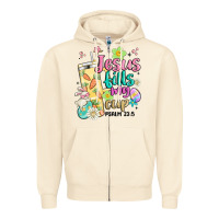Sandshell easter jesus fills my cup Zipper Hoodie - MaliasSmallBusiness