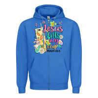 True Royal easter jesus fills my cup Zipper Hoodie - MaliasSmallBusiness