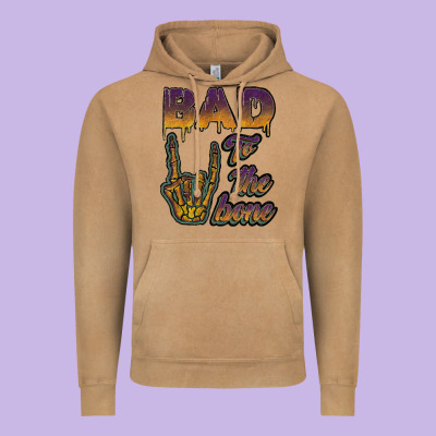 Bad To The Bone Vintage Hoodie Designed By Jahusdesignshop