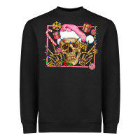 Black pink christmas skeleton Heavyweight Sweatshirt - AdoDesignShop