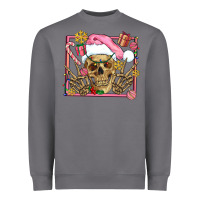 Storm pink christmas skeleton Heavyweight Sweatshirt - AdoDesignShop