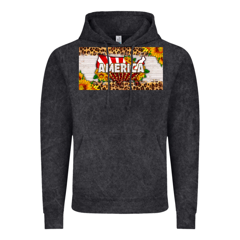 America Map Sunflower License Plate Vintage Hoodie by HRA Design Shop | Teevron