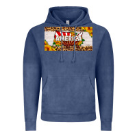 Vintage Denim america map sunflower license plate Vintage Hoodie - HRA Design Shop