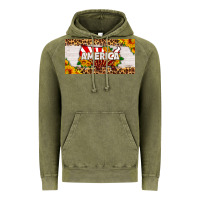 Vintage Olive america map sunflower license plate Vintage Hoodie - HRA Design Shop