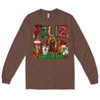 Chestnut feliz navidad lady of Guadalupe christmas coffee Long Sleeve Tee - Jasminsmagicworld