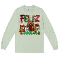 Matcha feliz navidad lady of Guadalupe christmas coffee Long Sleeve Tee - Jasminsmagicworld