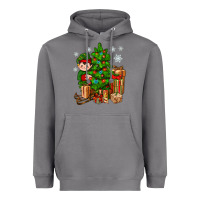 Storm Christmas Elf With Gift Heavyweight Hoodie - BundleAndBundleShop