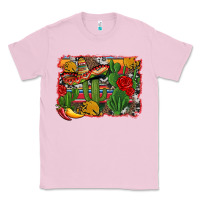 Bubblegum Pink mexican cacti background Classic Tee - Artiststas