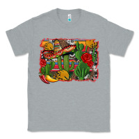 Heather Grey mexican cacti background Classic Tee - Artiststas