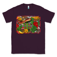 Plum mexican cacti background Classic Tee - Artiststas